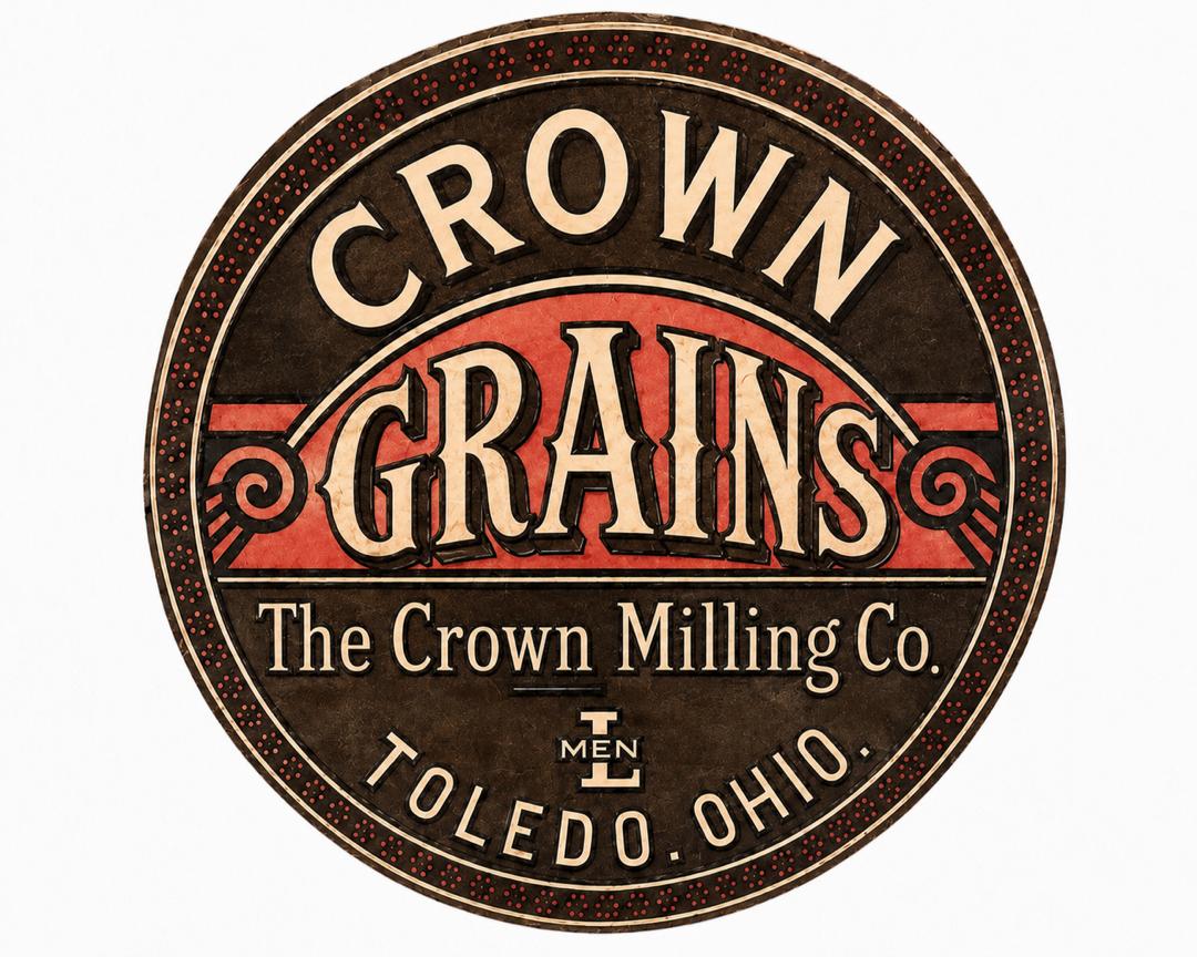 Vintage logo for Crowngrain's A No. 1 flour